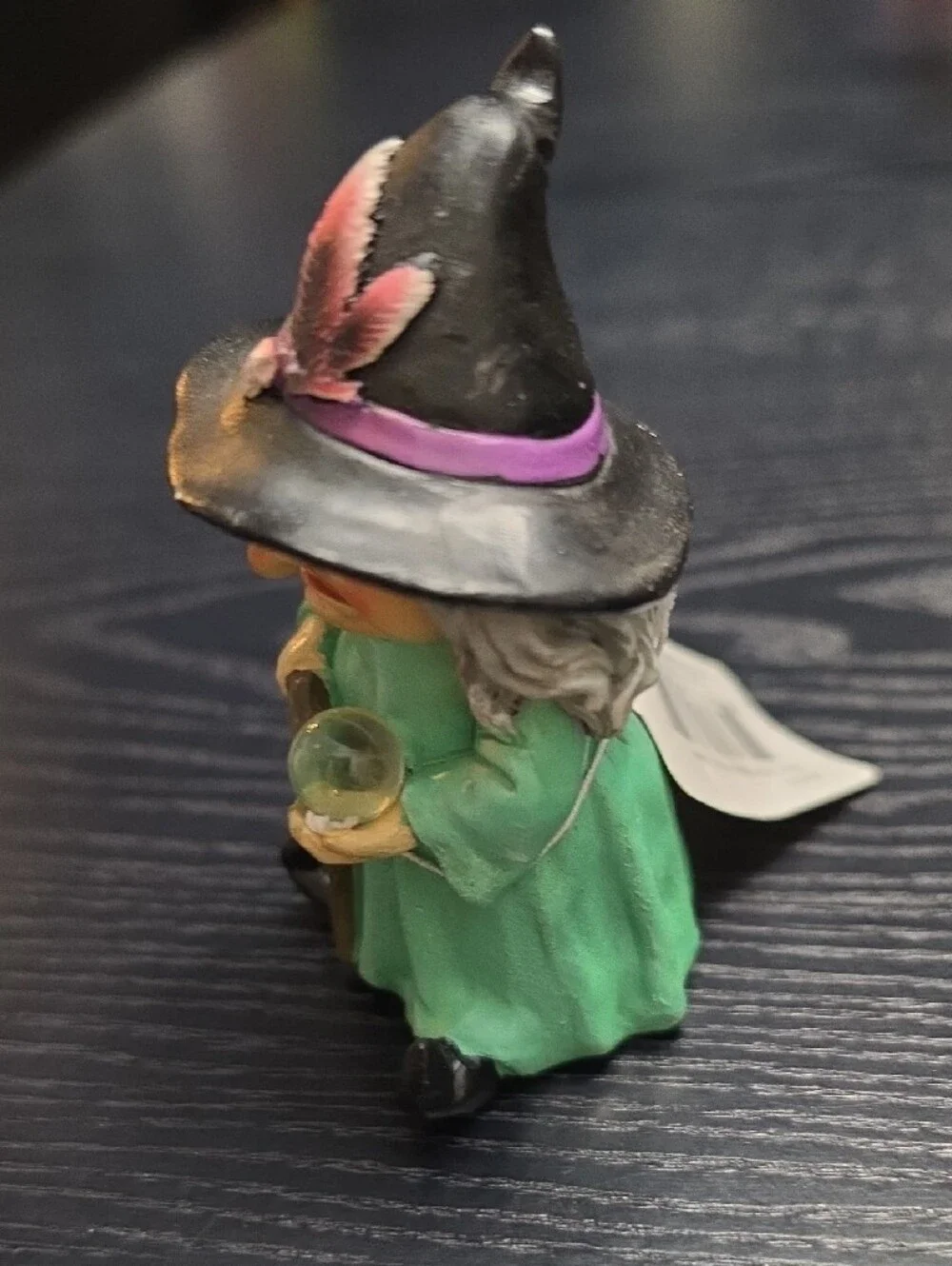 Transpac Witch w/ Crystal Ball figurine, Fairy Garden/Halloween Décor, NWT